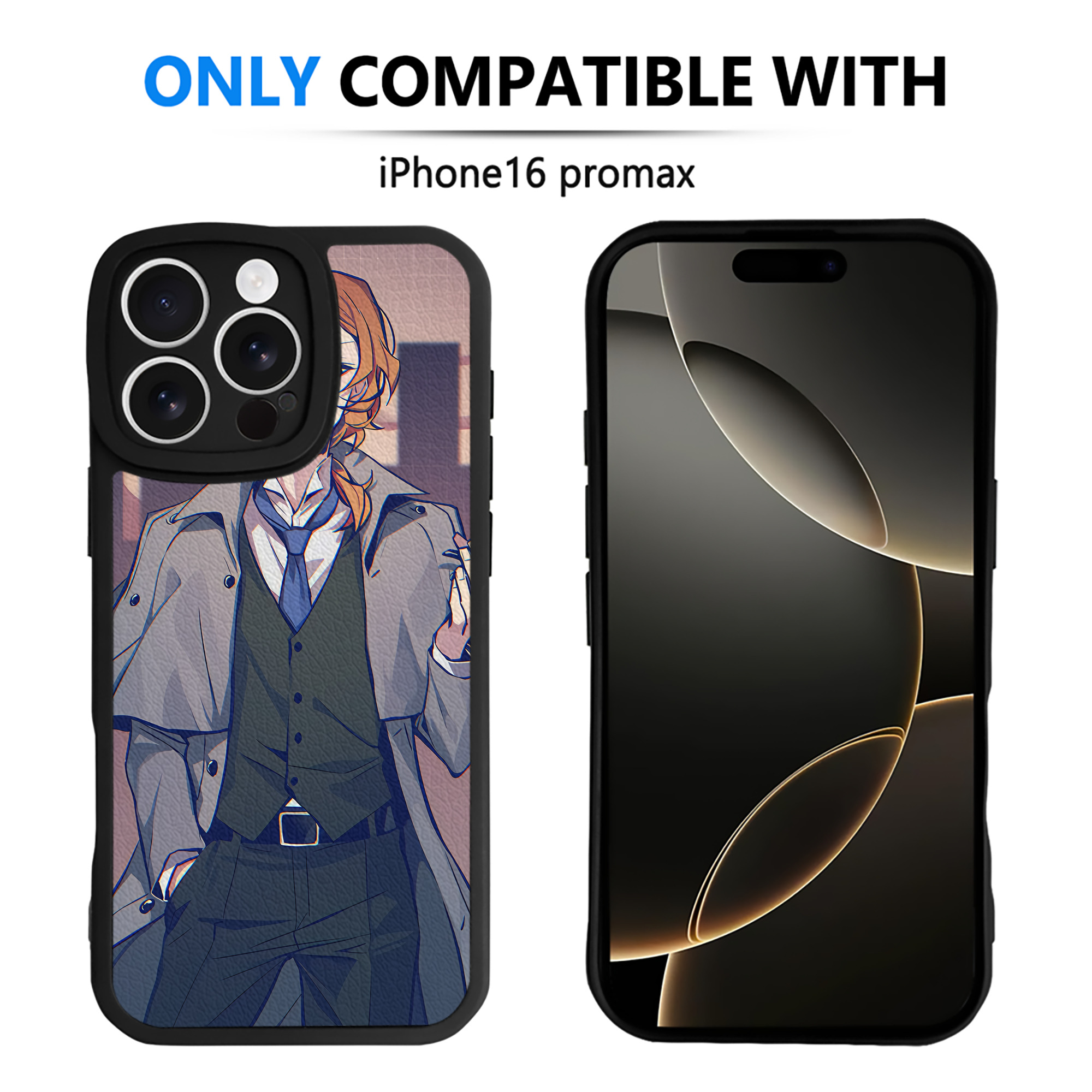 （画像用） 文豪ストレイドッグス Bungo Stray Dogs 【iPhone 16シリーズ対応】シリコンスマホケース（レザー調） 材質：シリコン